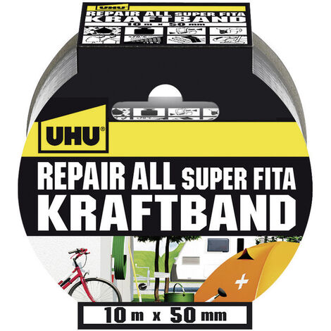 UHU  48145 Gewebeklebeband UHU® Repair Silber (L x B) 10 m x 50 mm 1 St.