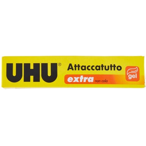 UHU Colla Attaccatutto Gel Trasparente 20ml per Carta Legno Stoffa Senza Fili