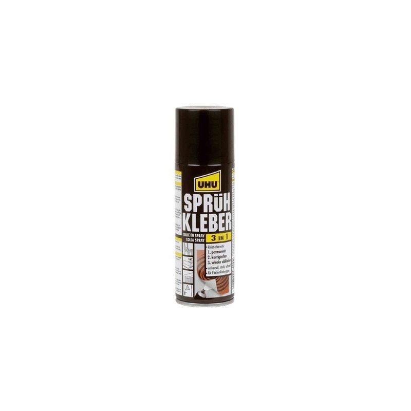 Uhu - Colle Aérosol 3 En 1, Décollable, Boîte De 500 Ml, Pour Les Collages De Surfaces, Pulvérisation De Même Proportion, Perman