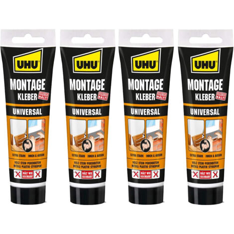 UHU Colle de montage universelle, 200 g, 4 pièces