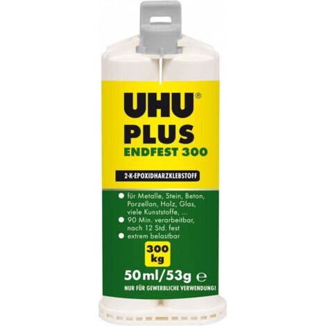 UHU PLUS cola 2 componentes - ENDFEST 300 DK cartucho 50ml (por 6)