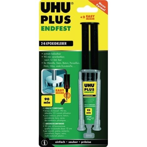 UHU 2-Komponentenepoxidkleber PLUS ENDFEST 300 SB-Karte mit Tuben Binder 18g Härter