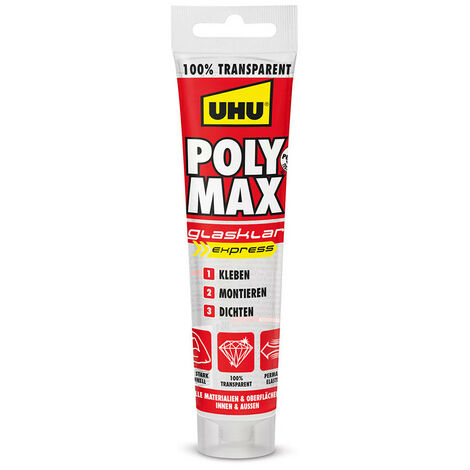 Uhu Poly Max Crystal Express Colle Mastic Transparente Express - Uhu