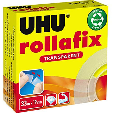 UHU Rollafix Ruban Adhésif Transparent - 33mm x 19mm
