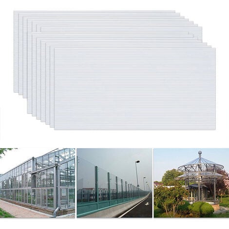 UISEBRT 14 Plaque de polycarbonate creux 4 mm, Plaques alvéolaires en polycarbonate 10,25 m², Plaques à double paroi polycarbonate alvéolaire résistant aux UV Panneau pour serre, 60,5 x 121 cm