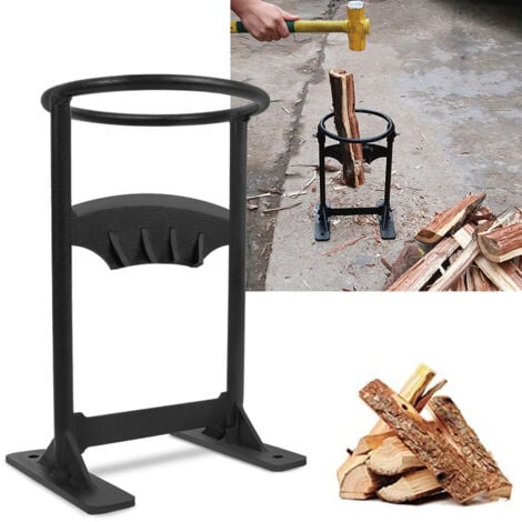 UISEBRT 21x16x31cm Manueller Holzspalter Spaltwerkzeug Brennholzspalter, Anzündholzspalter aus Stahl, Tragbarer arbeitssparend Brennholzspalter, für Zuhause, Camping