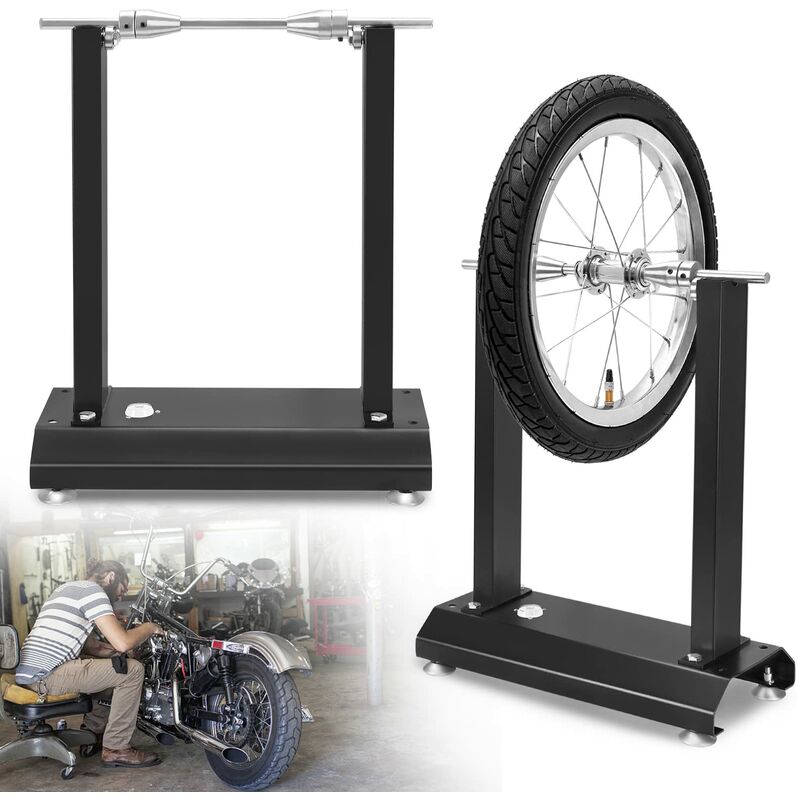 Appareil d'équilibrage pour roues de moto, machine d'équilibrage de pneus avec cônes réglables et niveau à bulle, machine d'équilibrage pour pneus de