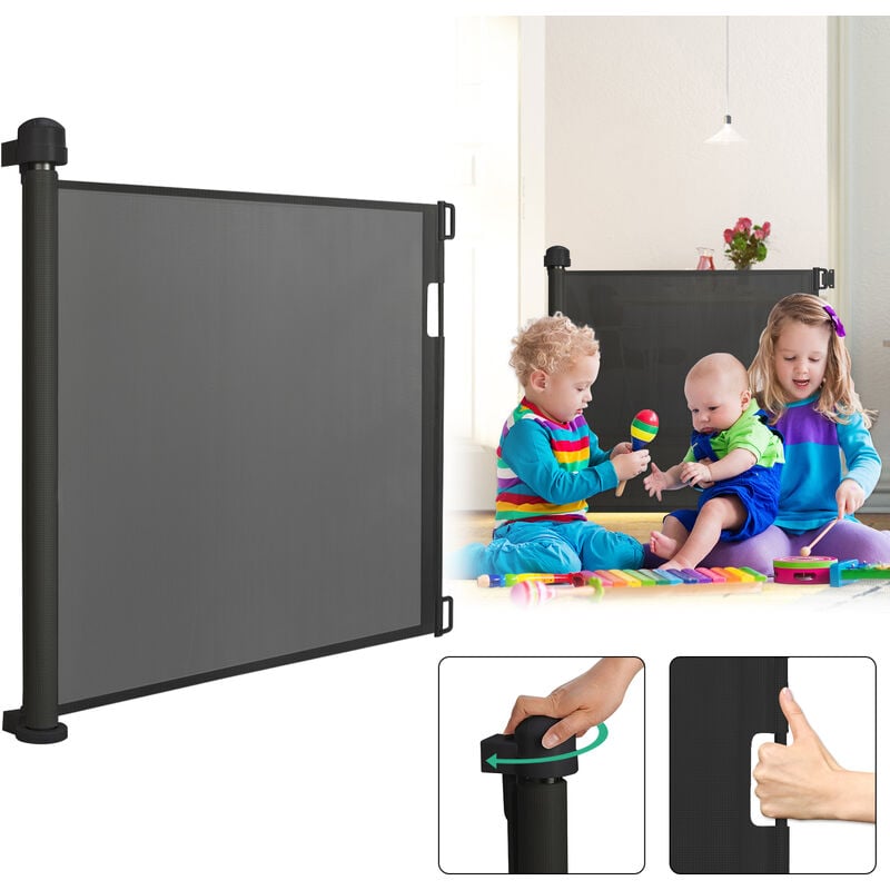 Uisebrt - Grille de protection pour porte - Extensible - 0-180 cm - Blanc