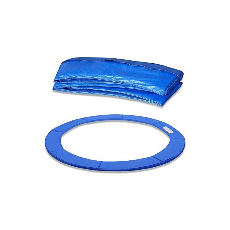 Federabdeckung Trampolin Randabdeckung, UV-resistent Randschutz, Sicherheitsmatte, Blau, 30cm Breite, fuer Trampolin Ø305 cm - Uisebrt