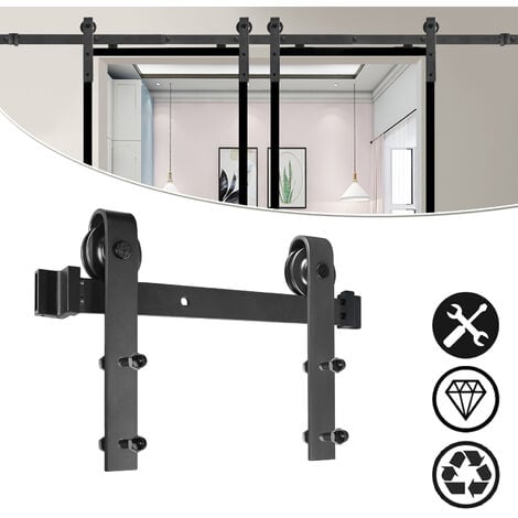 NEU Set Laufschiene 3m Türbeschlag Rollen Schiebetür Beschlag (30078 +  30074) kaufen bei
