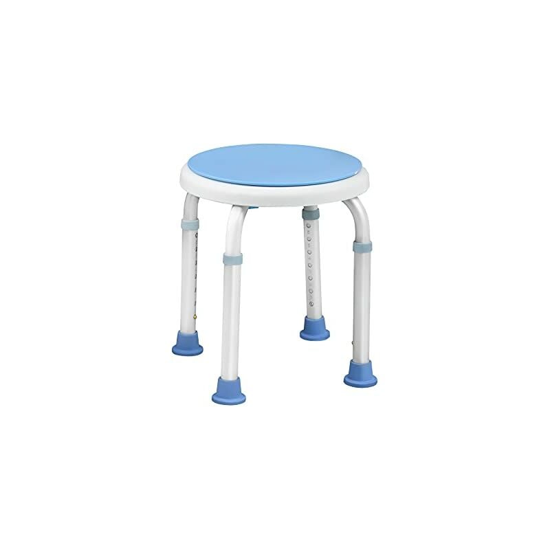 UISEBRT Tabouret de douche - Hauteur réglable de 36-51 cm - Pivotant à 360° - Pour les personnes âgées et les femmes enceintes