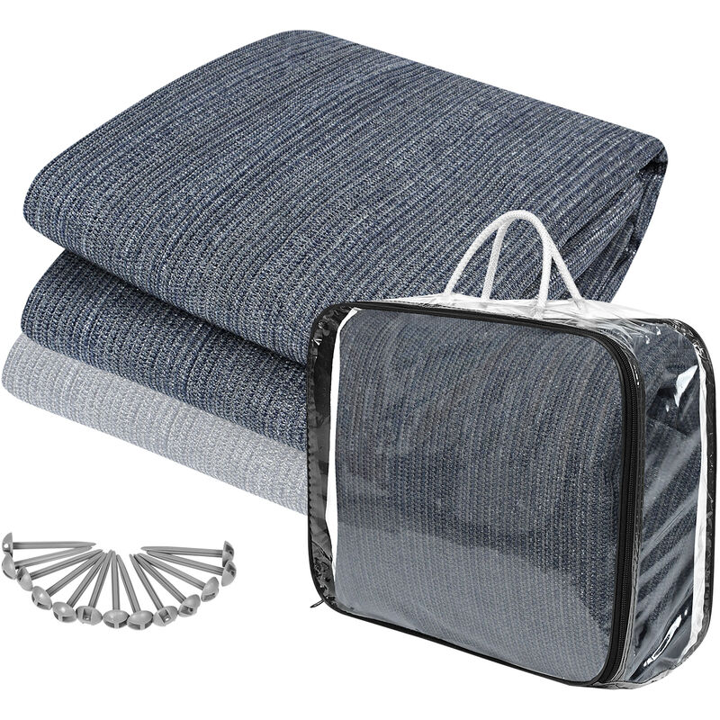 Tapis de Camping - Tapis d'auvent d'extérieur - 240 g/m² En polyéthylène haute densité - Agréablement doux et respirant - Anti-moisissure