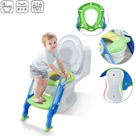 Toilettentrainer für 1-7 Kinder Toilettensitz mit Treppe WC Sitz Töpfchen 
