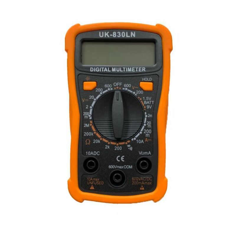 UK-830LN Testeur de multimètre numérique, testeur de courant, détecteur de tension, affichage LCD, compteur universel avec protection contre les