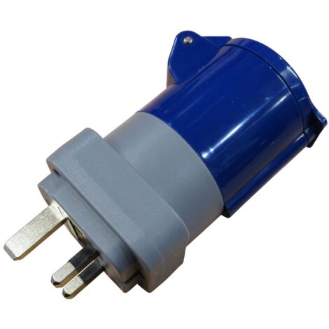 UK Plug to CEE Socket Adapter - Coupler Caravan Camping Site