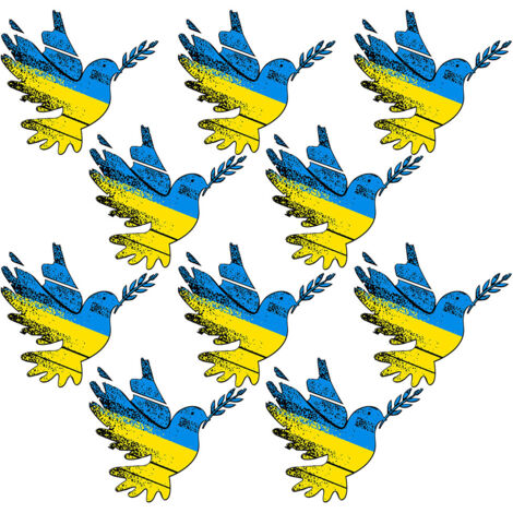 Ukraine-Friedenstauben-Aufkleber – UV-beständige Klebedekoration für Auto, Kühlschrank, Möbel