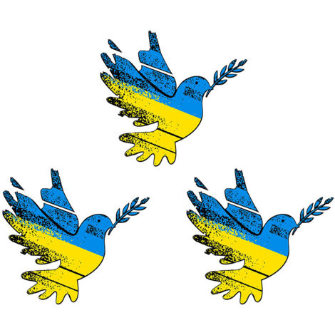 Ukraine-Friedenstauben-Aufkleber – UV-beständige Klebedekoration für Auto, Kühlschrank und Möbel