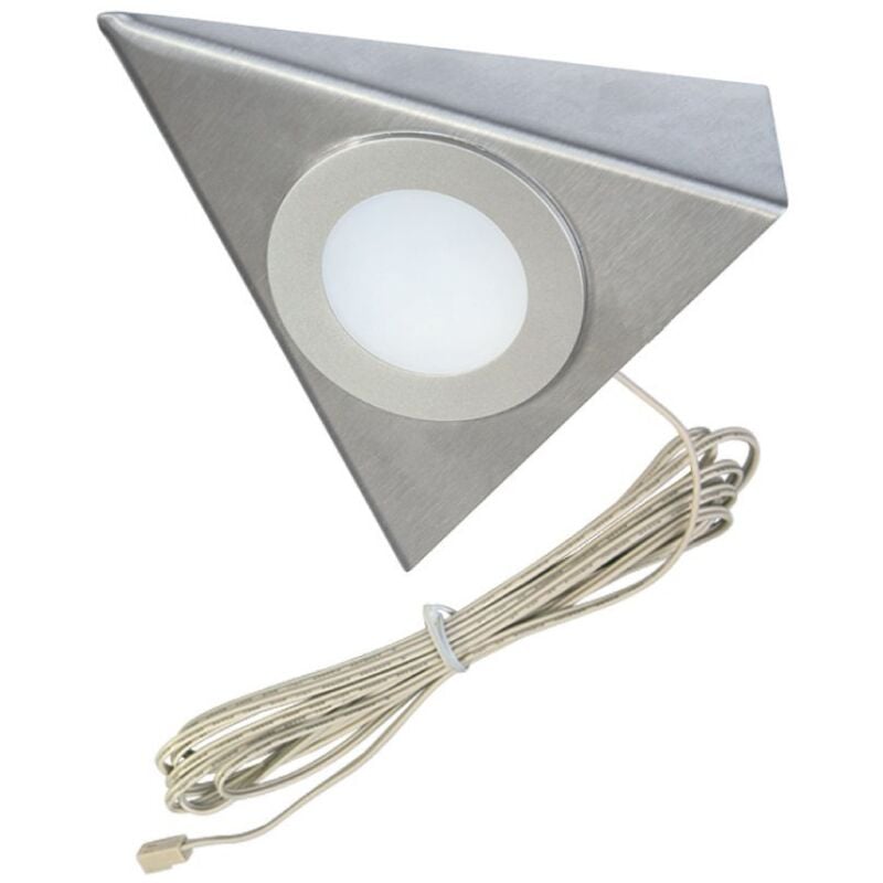 Hera - Aro Meuble Triangulaire Ul 2-Led f 24V 3.0W Acier Inox Neutre