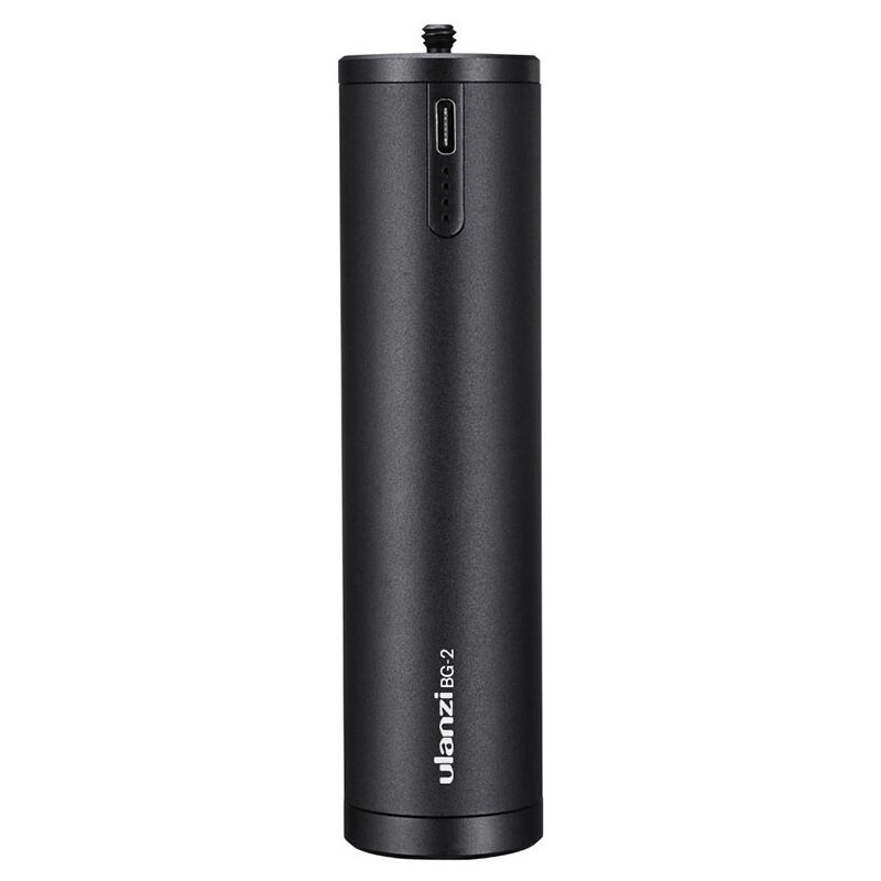 

BG-2 6800mAh Power Bank Hand Grip con tornillo de 1/4 pulgadas Puerto de carga USB tipo C Aleacion de aluminio Compatible con DJI OSMO Pocket GoPro