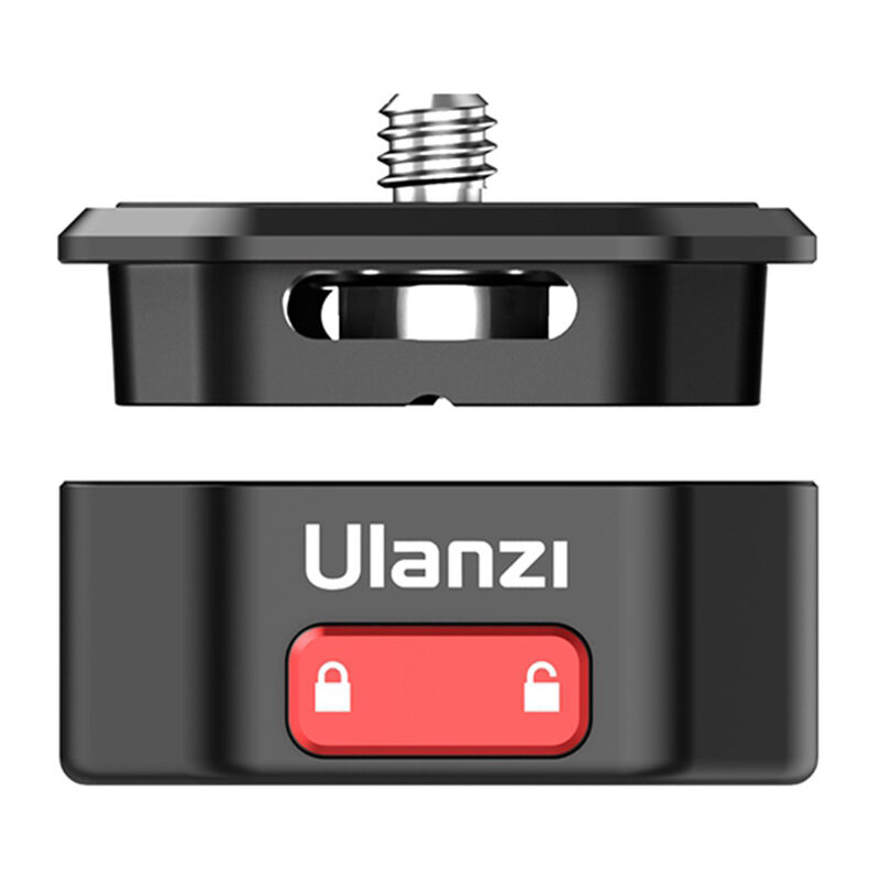 

Ulanzi Claw Placa de liberacion rapida Mini placa QR con tornillo de 1/4 de pulgada Soporte de carga de 50 kg para camara DSLR