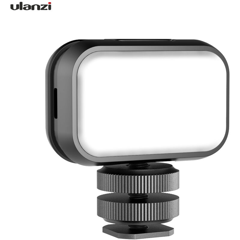 

Ulanzi VL28 Mini LED Video Light 5600K Fotografia Luz de relleno Bateria recargable incorporada con difusor adaptador de zapata fria para telefono