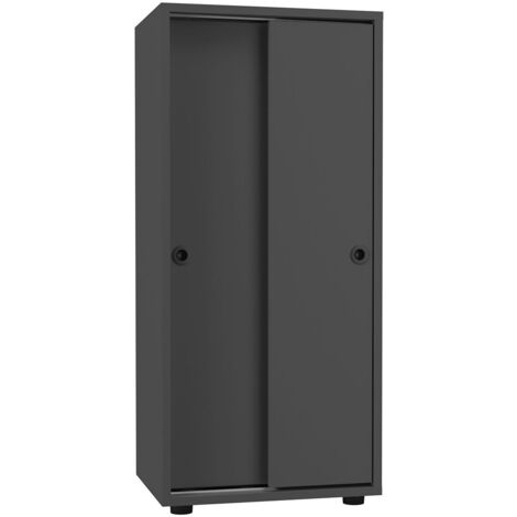 Ulas3ST Büroschrank 2 Türen anthrazit.