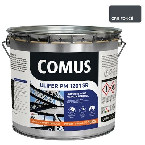 ULIFER PM 1201 SR - GRIS FONCE 15 KG Primaire pour métaux ferreux - COMUS