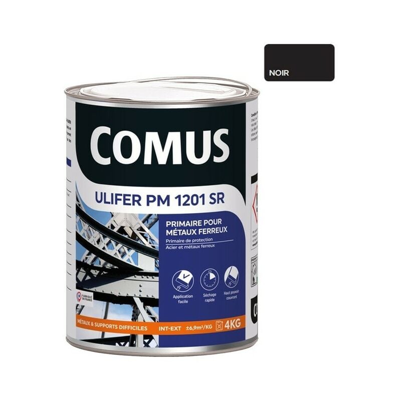 Comus - ulifer pm 1201 sr - noir 4 kg Primaire pour métaux ferreux