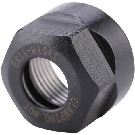 Ulisem 1 écrou de serrage de type ER11 pour mandrin (noir M15 x 1 ER11A)