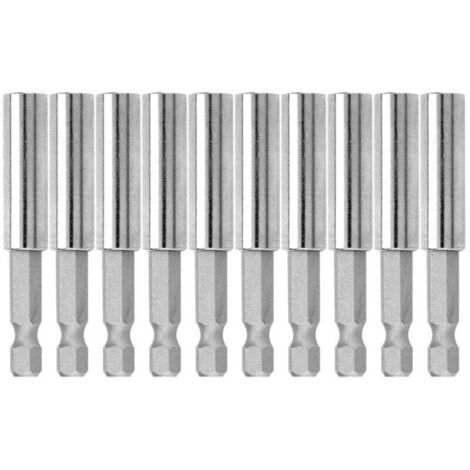 Ulisem 10 Pièce 1/4" (60mm)Tige Hexagonale Porte-Embouts Magnétique 60 mm Barres D'extension Tournevis