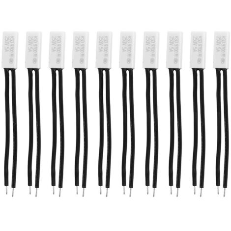 Ulisem 10 Stück KSD9700 Temperaturreglerschalter, Temperaturreglerschalter, normalerweise geöffneter Wärmeschutz, Kunststoffsonde(50 ℃)