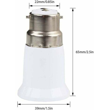 Ulisem 15 pezzi B22 a E27 Adattatore Convertitore Base Lampada Lampadina S