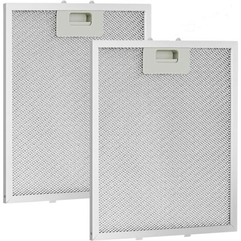 Ulisem 2 pezzi Filtro antigrasso metallico per cappa aspirante 320x260mm, Filtro a rete Ac