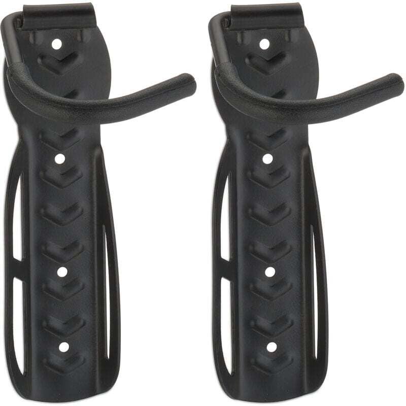 Image of Ulisem 2er-Pack Fahrradständer, Wandhalterung, Fahrradhalter, hängender Fahrradständer, Schwarz