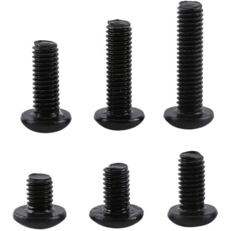 Ulisem 300pcs Coffret M3 Vis à six pans creux à tête hexagonale en acier allié et M3 Écrous hexagonale en acier allié, Assortiment Vis et écrous M3 x 4/5/6/8/10/12mm, Couleur Noir