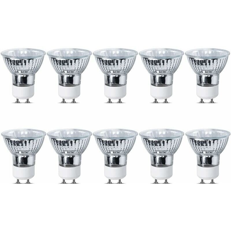 KZQ - Ulisem 35W GU10 Ampoules Halogènes Dimmable, GU10 Ampoules Projecteur Spotlights 220-240V 360lm 2700K Blanc Chaud, Diamètre 5CM, lot de 10 H219
