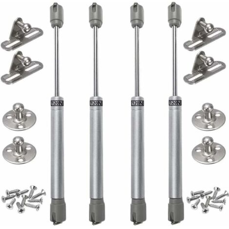 Ulisem 4 amortiguadores de gas 120 N hidráulicos para muebles, resortes de gas, amortiguadores de gas originales para puerta de gabinete de cocina, brazo neumático para elevación de puerta de gabinete