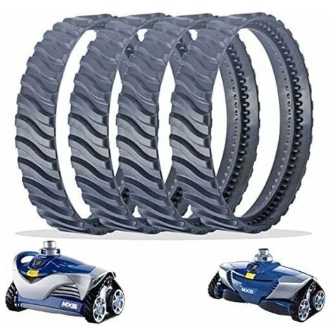 Ulisem 4 Pistas de Repuesto Negras Limpiador de Piscinas Rueda de Pista R0526100 Compatible con Limpieza de Piscinas Enterradas Zodiac Baracuda MX6/MX8
