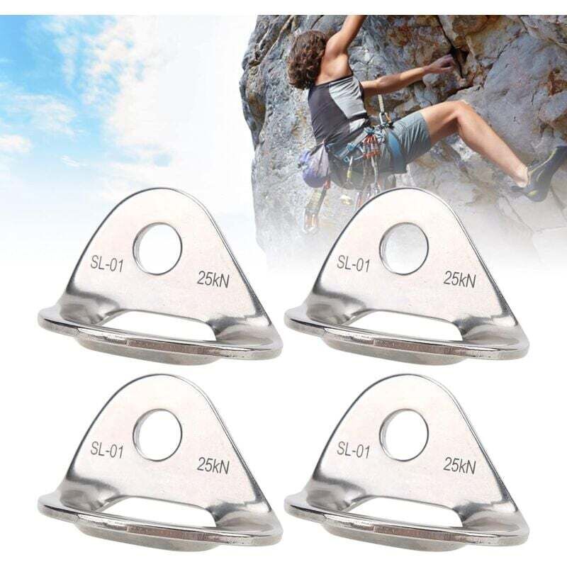 Image of Ulisem 4-teiliges Ankerhaken-Set, 2500 kg Kapazität, Edelstahl-Kletterbügel zum Klettern