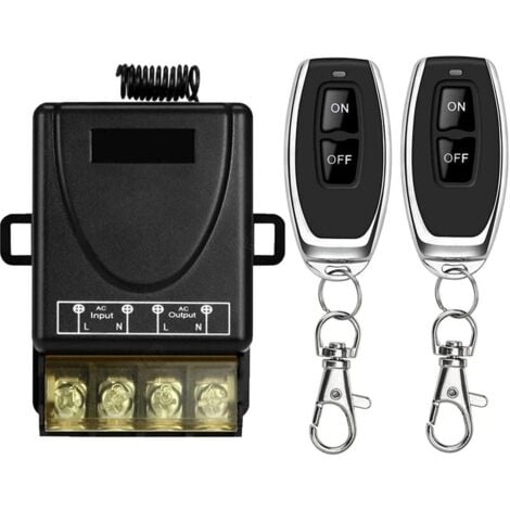 Ulisem 433Mhz Interruptor de control remoto inalámbrico de alta potencia, AC 220V/240V/110V 30A RF Control remoto para luz, bomba de agua, electrodomésticos, riego agrícola