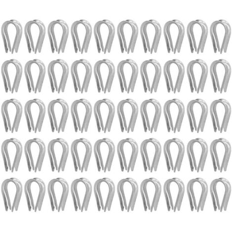 Ulisem 50 pezzi di ditale per cavi in acciaio inossidabile, strumenti per il sartiame, ditale per vela (M4 (4 mm))