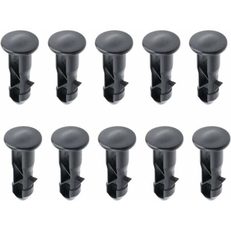 Ulisem 65 x 18 mm Packung mit 10 schwarzen Kunststoff-Mülltonnendeckel-Scharnierstiften für 240-l-Haushalts- und Gewerbetonnen