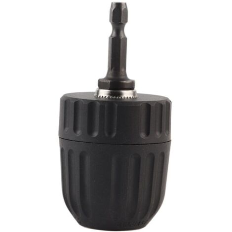 Ulisem Adaptateur de conversion à changement rapide pour mandrin de perceuse sans clé 3/8-24UNF, capacité de 0,8 à 10 mm, avec tige hexagonale de 1/4"