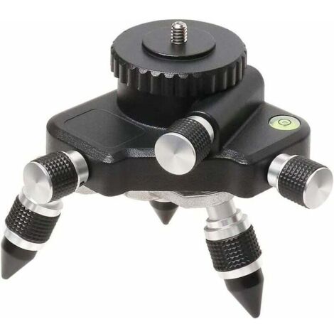 Ulisem Adaptateur de niveau laser – Base rotative à 360° pour connecteur de trépied de niveau laser de ligne, base de trépied pivotante pour adaptateur de niveau de 6,35 mm et 5/8