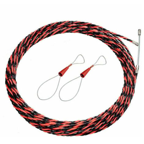 Ulisem Aiguille Électricien de 50M - Tire-Fil Électrique de 5mm de Diamètre - Aiguille de Tirage Rétractable pour Câbles et Rallonges Électriques