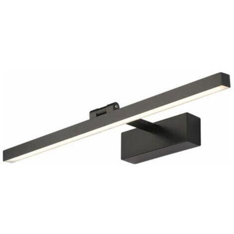 Ulisem Applique Murale Moderne A Led Ac100-240V 9W 40Cm/15.7In Applique Murale Interieure Pour Miroir De Salle De Bain 3000K/4000K/6000K 3 Couleurs, Noir
