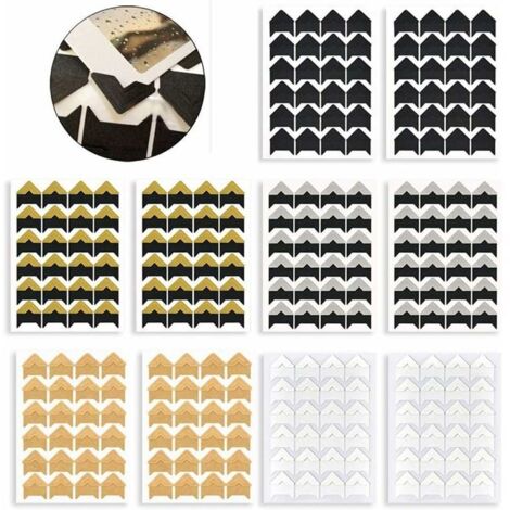 Ulisem Autocollants auto-adhésifs pour coins de photos, albums photos, carnets de voyage, carnets de mémoire ou produits laitiers (240 pièces multicolores)