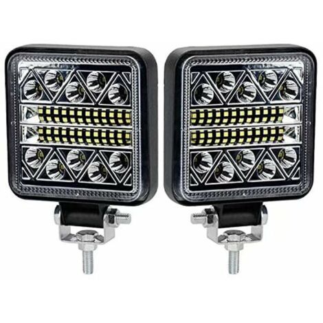 Ulisem BR-Vie 102W Phare de Travail à LED 10200LM Feux de Recul Led 12v, Phare Led Projecteurs pour voiture, tracteur bateau, 12-24v camion, 2 pcs
