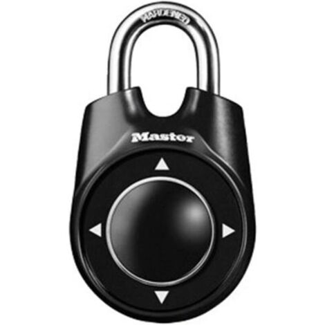Ulisem Cadenas à combinaison réinitialisable Master Lock, numérotation rapide, couleurs disponibles : rouge, noir, blanc, bleu