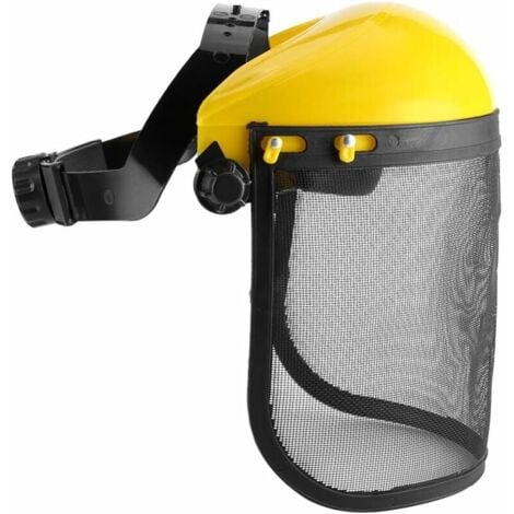 MIMIY Ulisem Casque de sécurité avec visière intégrale en maille pour débroussaillage et abattage Protection forestière et agricole